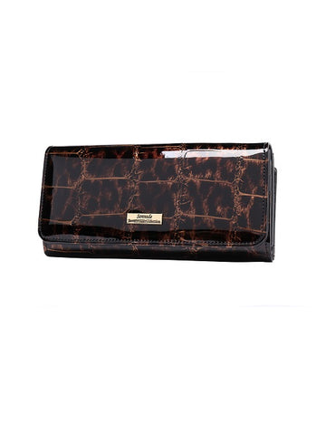 Serenade - Leopard WH701G RFID Protected Large Leather Wallet - 0