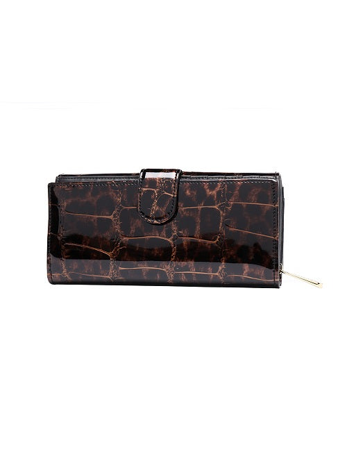 Serenade - Leopard WH701G RFID Protected Large Leather Wallet