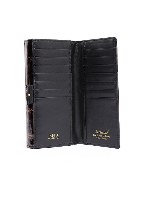 Serenade - Leopard WH701G RFID Protected Large Leather Wallet