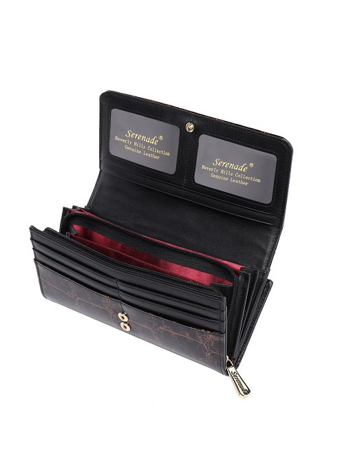 Serenade - Leopard WH701G RFID Protected Large Leather Wallet