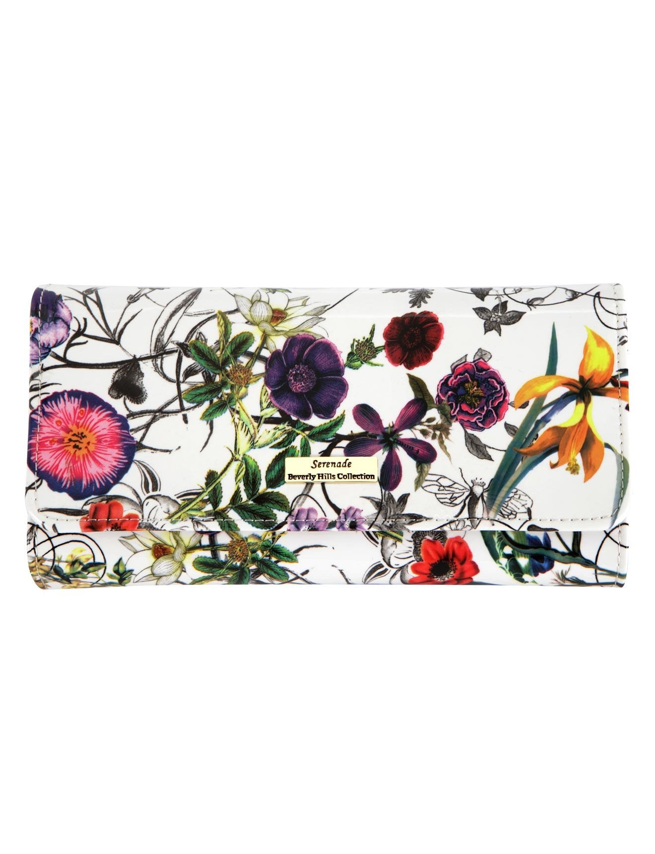 Serenade - Botanics WSH4701(G) RFID Blocking Large Leather Wallet - Floral