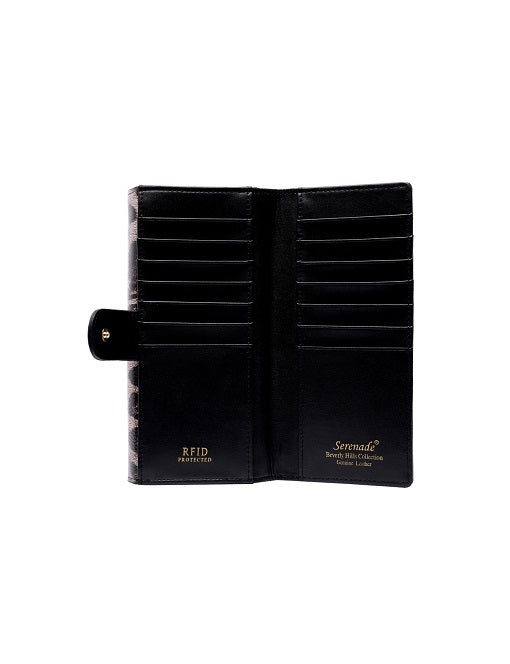 Serenade - WSN1301 Ocelot RFID Protected Large Leather Wallet