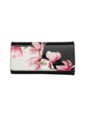 Serenade - Magnolia WSN-2101 RFID Protected Large Leather Wallet - Floral