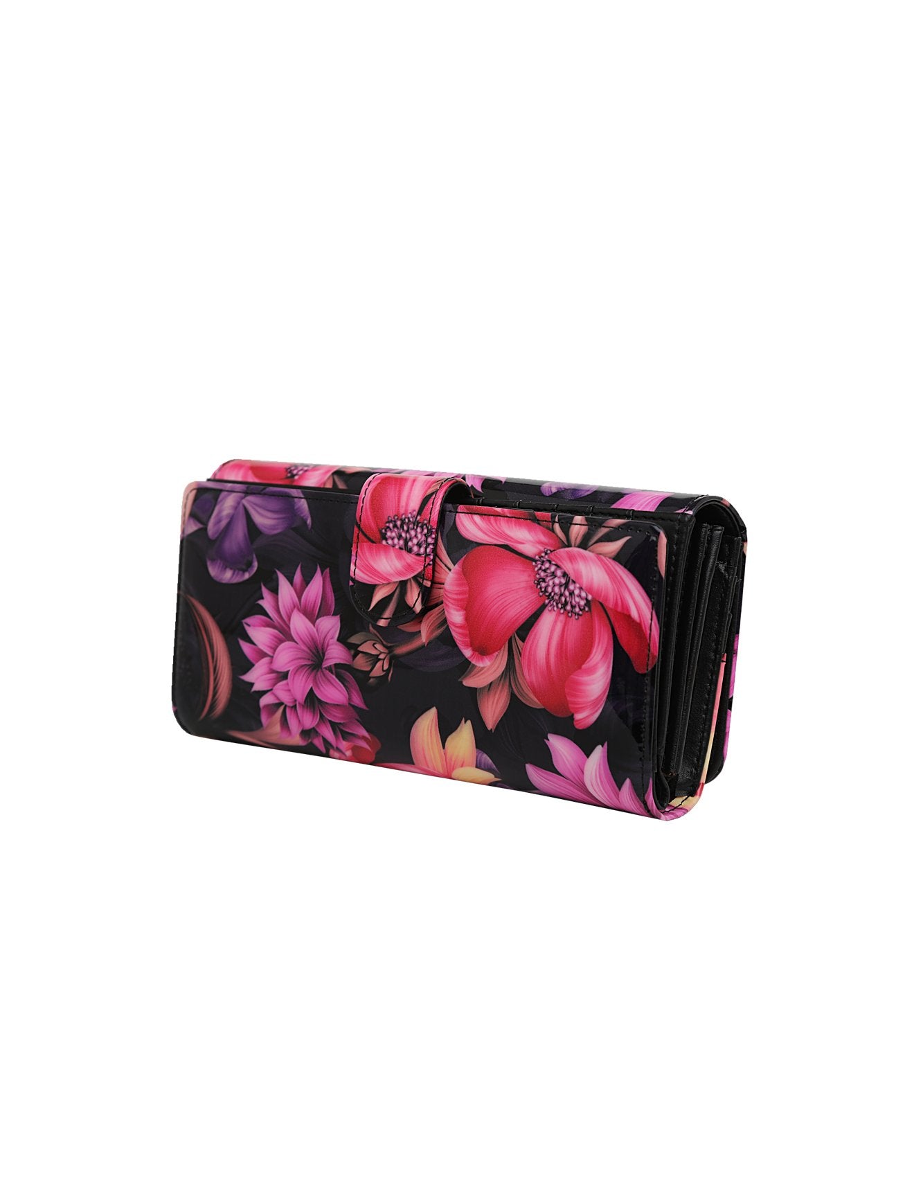 Serenade - Cynthia WSN-2601 RFID Protected Large Leather Wallet - Floral-4