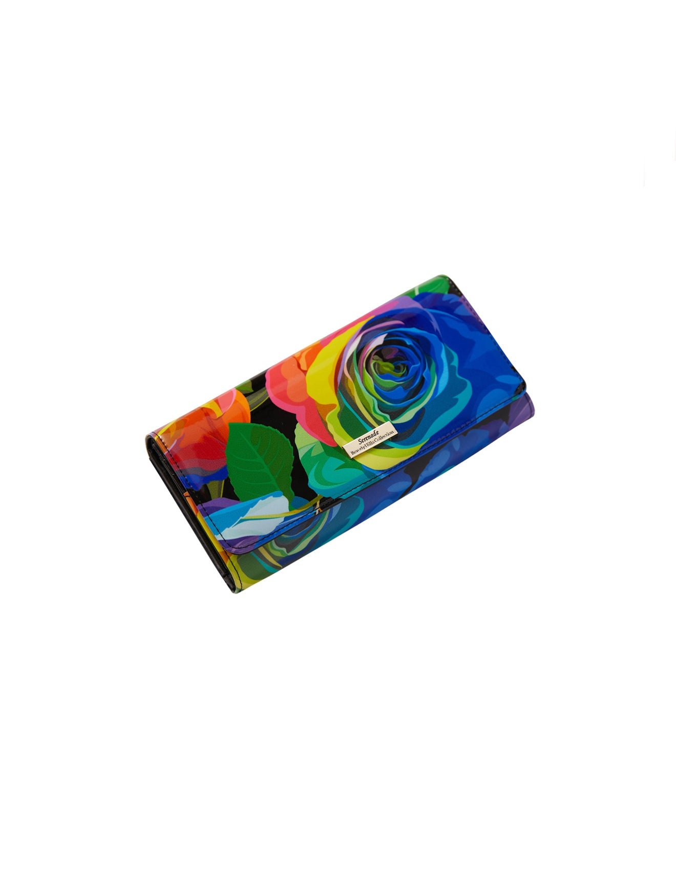 Serenade - Rainbow Rose WSN-3601 Leather Wallet - Large-3