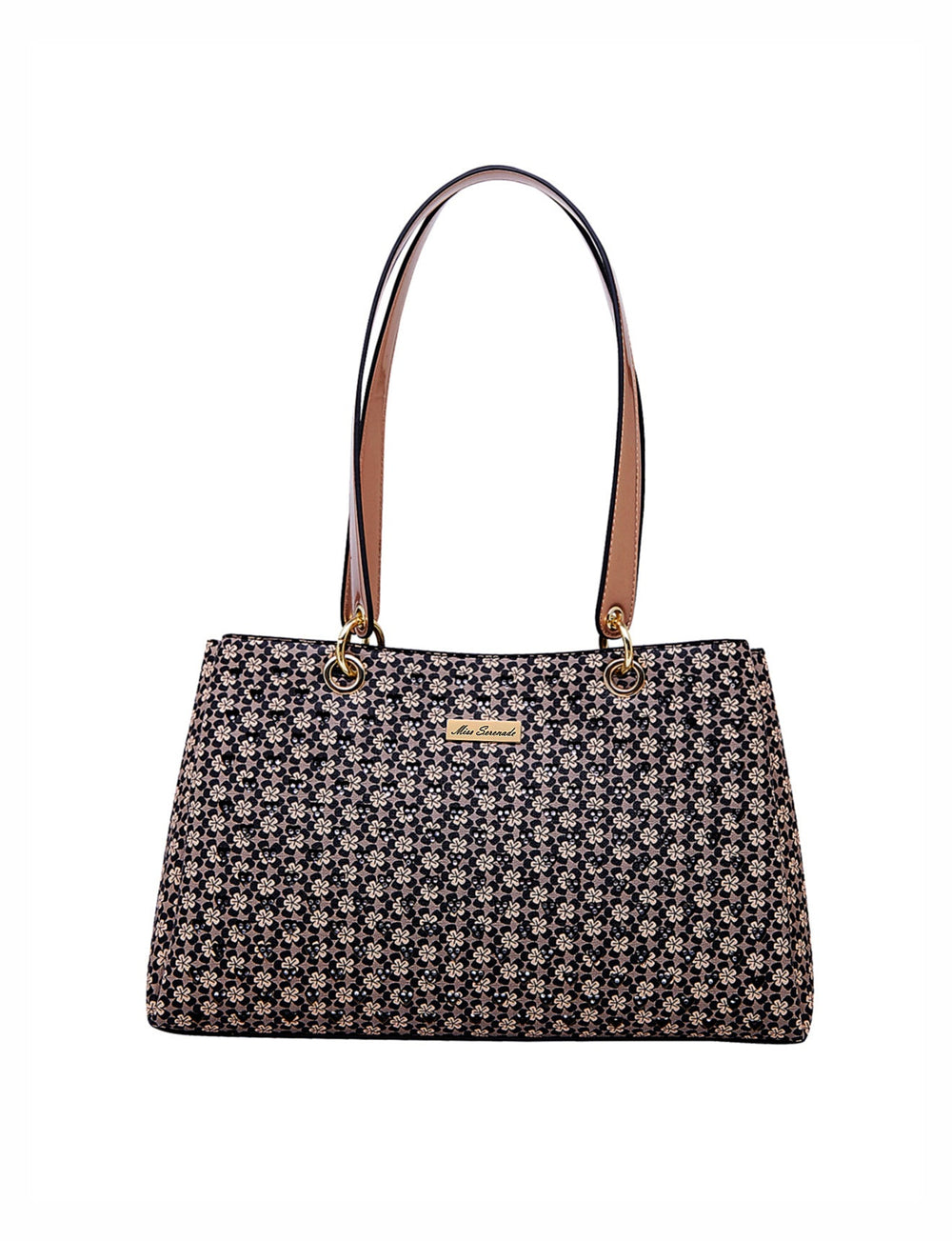 Miss Serenade - Dakota XB-2970 Fashion Handbag - Black