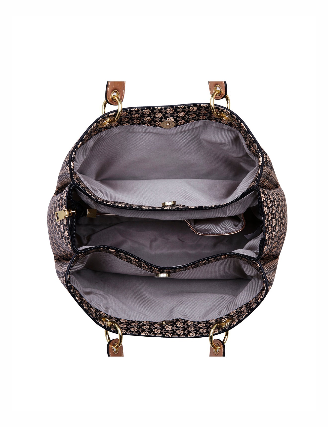 Miss Serenade - Dakota XB-2970 Fashion Handbag - Black-6