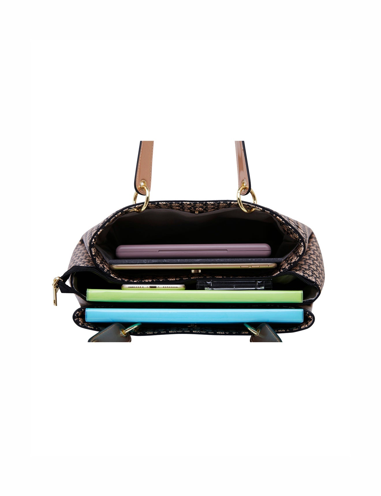 Miss Serenade - Dakota XB-2970 Fashion Handbag - Black-7