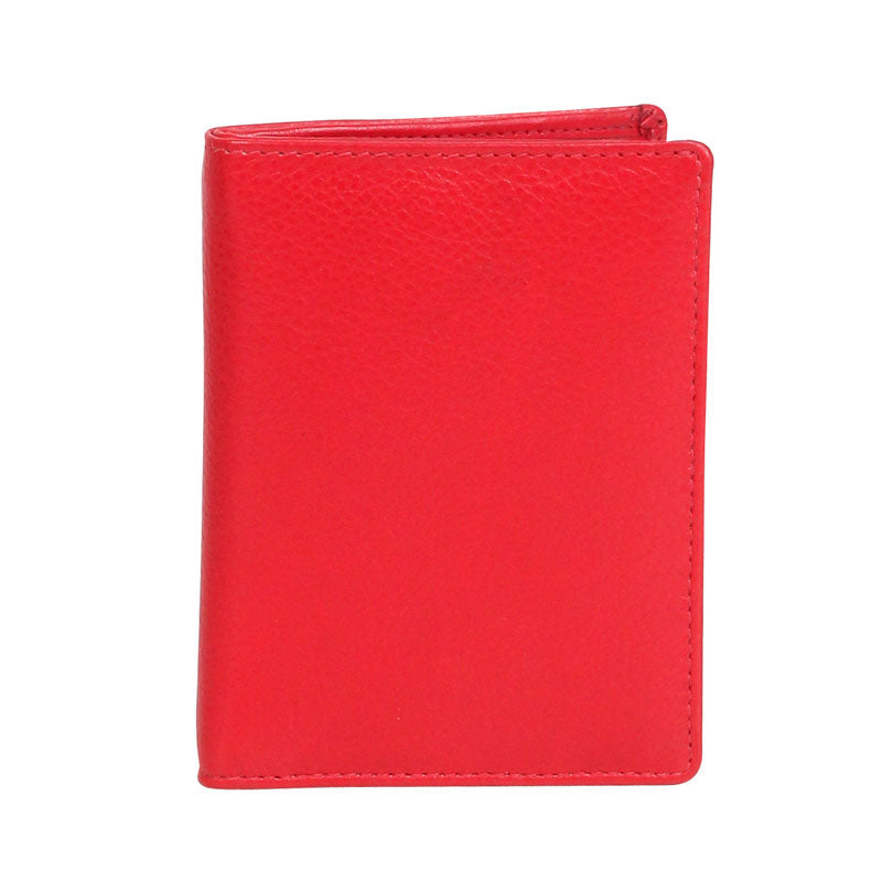 Zoomlite - Arlington Leather Rfid Flap Card Note Sleeve - Red