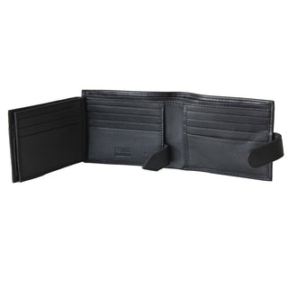 Champs - 2x Flap plus Tab RFID Protected Leather Wallet CH017 - Black