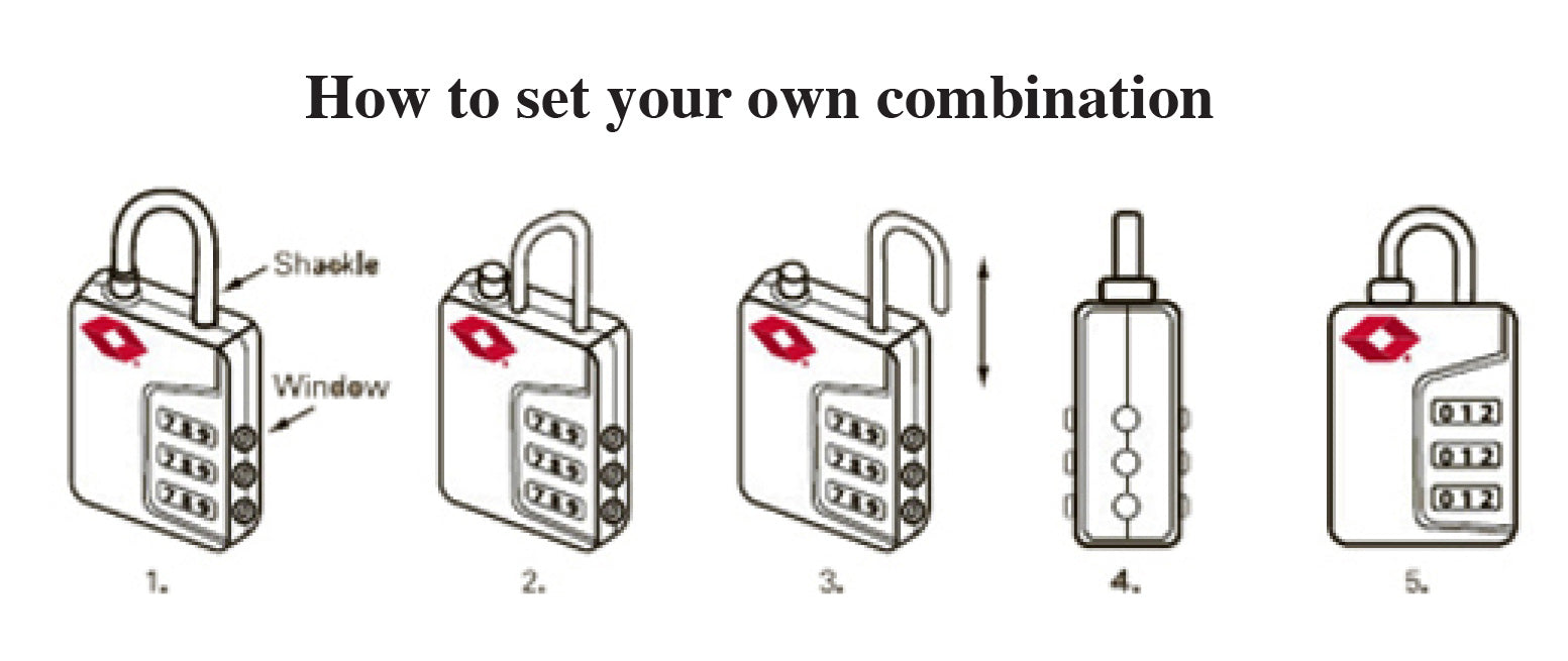 Comfort Travel - TSA Approved Combination Luggage Lock - Pink