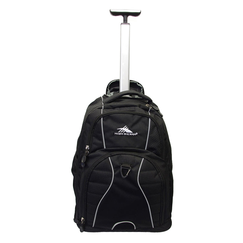 High Sierra - Freewheel 17" Laptop Wheeled Carry-on Backpack - Black