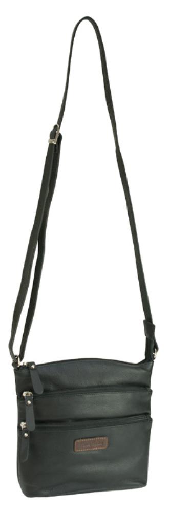 Franco Bonini - LB172 Leather Shoulder Bag - Black-1