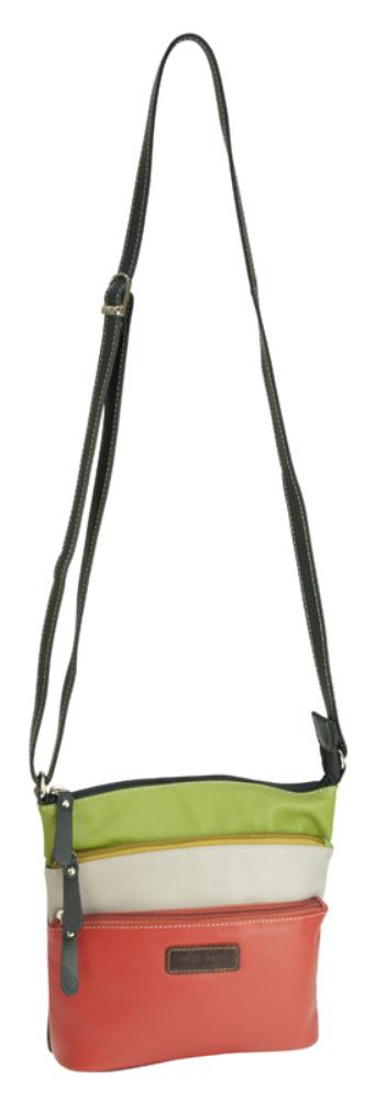 Franco Bonini - LB172 Leather Shoulder Bag - Orange/Multi-1