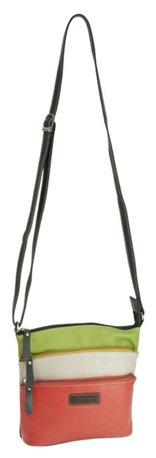 Franco Bonini - LB172 Leather Shoulder Bag - Orange/Multi