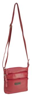 Franco Bonini LB172 RED 3zip long strap sm shoulder bag