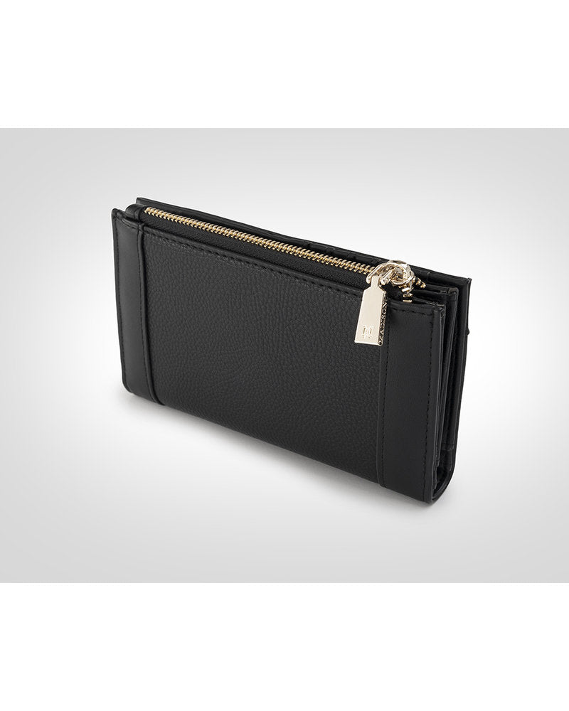Madison - MW-5005 Lexi Medium Bi Fold Zip Wallet - Black