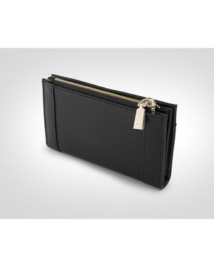 Madison - MW-5005 Lexi Medium Bi Fold Zip Wallet - Black