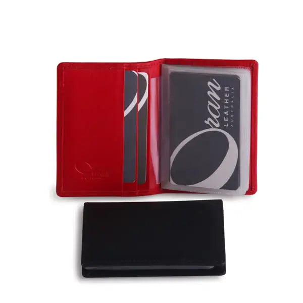 Oran - CH-367 Jed Leather 16 card holder - Red - 0